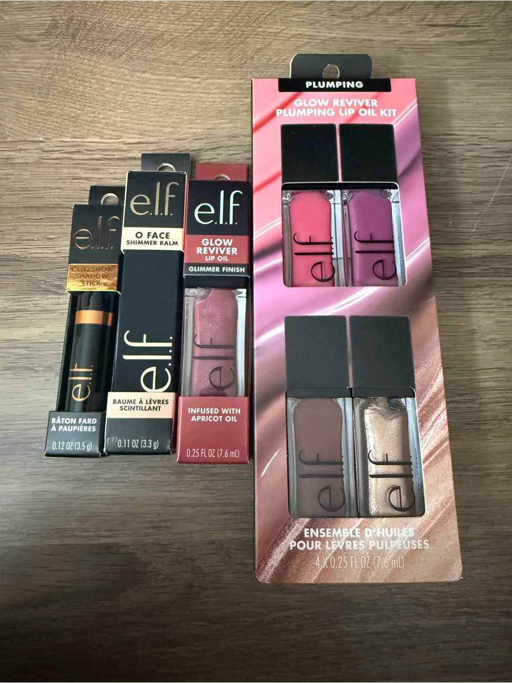 Brand new elf lip oil and shadow stick bundle